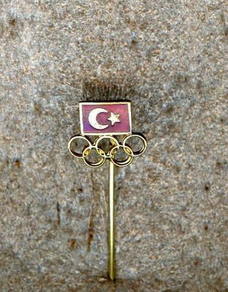 Noc Turkey 1964 Tokyo 1968 Mexico Grenoble Olympic Games Stick Pin Enamel