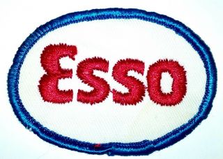 Vintage Esso Gas Station 2 " X 2.  75 " Inch Embroidered Logo Patch