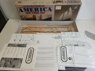 Incomplete Constructo Wooden Model Kit America York 1851 1:56 JC 80.  827 3