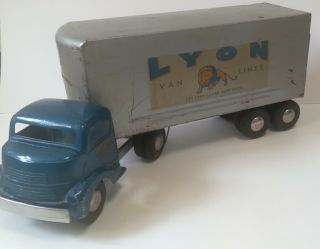 Vintage Smith Miller Lyon Van Line Truck &Trailer 2