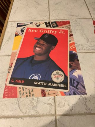 1999 Ken Griffey Jr.  Seattle Mariners Sga 15x20 Poster Ain 