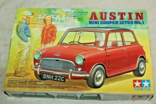 Rare Beauty Tamiya Austin Mini Cooper 1275s Mk.  I Car Model Kit 1/24 Mib