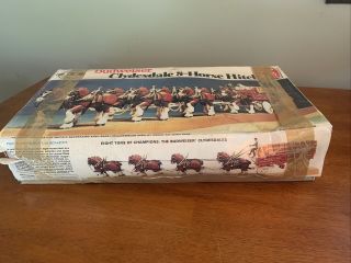 Amt Budweiser Clydesdale 8 Horse Hitch Wagon Model 7702 1/20 Scale 30 " Rough Box