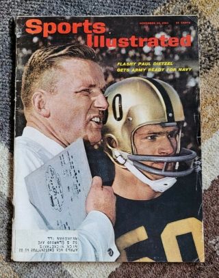 Paul Dietzel/us Army Football - Sports Illustrated November 26 1962 - Vg,