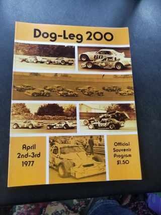 April 2 1977 1st Annual Dog - Leg 200 Official Souvenir Program Trenton Speedway
