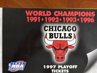 Chicago Bulls 1997 Nba Playoffs Ticket Book Michael Jordan Games Not Played