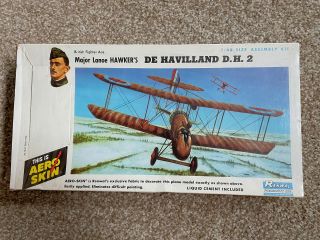 Renwal 1/48 Ww1 Rfc De Havilland D.  H.  2 Major Lanoe Hawker Aeroskin Kit 281:149