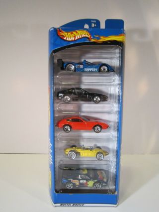 Hot Wheels Hw 2001 Ferrari 5 Five Car Gift Pack Yellow 156 Blue 355 333sp Rare
