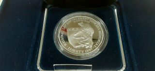 1997 Us Law Enforcement Memorial Proof Silver Dollar Commemorative Coin