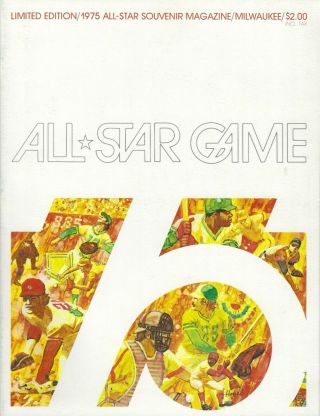 1975 Mlb All - Star Game Program - Milwaukee Brewers Bill Madlock Jon Matlack Mvps
