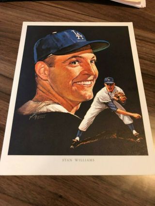 Stan Williams 1962 Union 76 Nick Volpe Print Los Angeles Dodgers