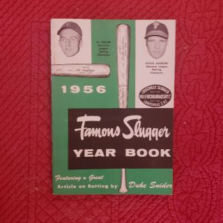 Louisville Slugger 1956 Famous Slugger Year Book Mickey Mantle