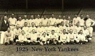 1925 York Yankees Photo World Series Babe Ruth Lou Gehrig Miller Huggins