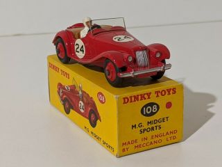 Dinky Toys No - 108 Mg Midget Sports Red
