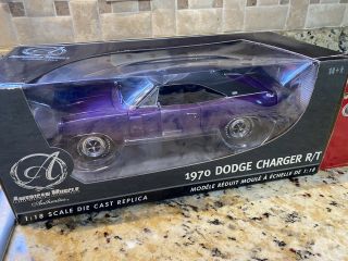 1/18 Scale Ertl American Muscle Authentics Purple 1970 Dodge Charger R/t