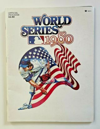 1980 World Series Official Game Day Program Philadelphia Phillies Vs Kc Royals