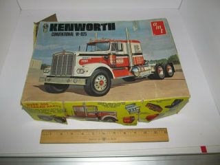 Vintage Amt Kenworth Conventional W - 925 Semi Truck 1/25 Model Kit T519
