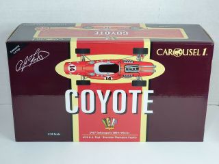 Carousel 1 4901 Coyote 1967 Indy 500 A.  J.  Foyt 1:18 Scale Read