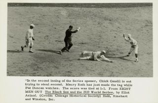 Undated Press Photo Chick Gandil Out At Second 1919 World Series 8 Men Out Book