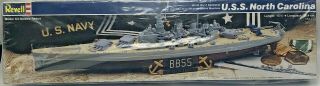Revell Model Kit 1:570 Scale Uss North Carolina Ww2 Battleship Bb55 Wilmington