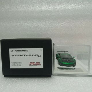 Lb Performance Aventador 2.  0 Chrome Green Limited 30pcs Davis & Giovanni 1/43