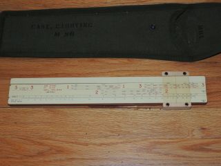 Howitzer 8 Inch Shell Graphical Site Table Slide Rule Ft 8 - 0 - 3 Sh Hes M424 M85