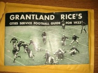 Grantland Rices Cities Service Football Guide For 1933 For Age,