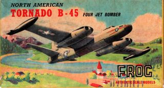 Frog 1/159 North American B - 45 Tornado Jet Bomber Usaf Kit No.  388p (1958)