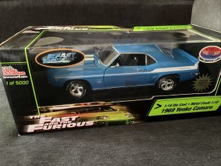 1/18 Scale Racing Champions The Fast And The Furious 1969 Yenko Camaro Car Rare