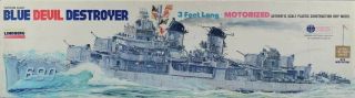 Lindberg Fletcher Class Blue Devil Destroyer Motorized Plastic Model Kit 815mu