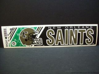 Vintage Orleans Saints Football Nfl Bumper Sticker Helmet Logo 1980s Sports