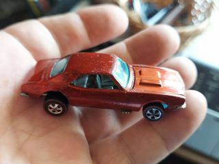 Redline Hotwheel Custom Camaro - Orange/red 1968 Usa Made