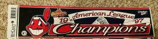 Cleveland Indians Chief Wahoo 1997 Wincraft Al Champions Rare Bumper Sticker