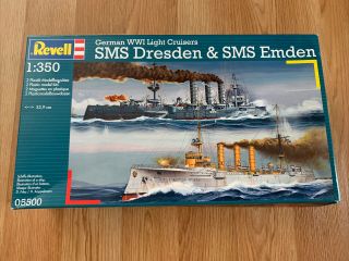 Revell 05500 1:350 German Wwi Light Cruisers Sms Dresden & Sms Emden
