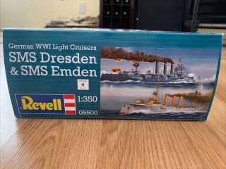 Revell 05500 1:350 German WWI Light Cruisers SMS Dresden & SMS Emden 2