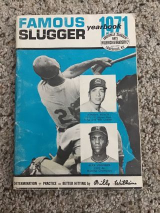 1971 Louisville Slugger Hillerich & Bradsby Famous Slugger Baseball Yearbook Mlb