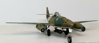 1:48 Scale Built Rough Plastic Model Airplane Wwii German Me 262 Jet