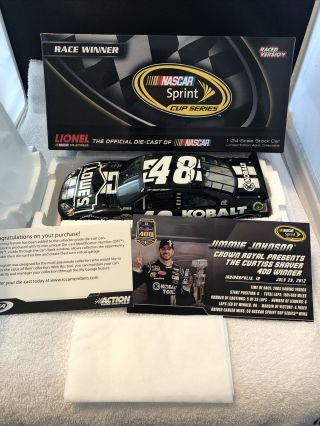 Rare Htf 2012 Jimmie Johnson 48 Lowe’s Indy Raced Version Win 1 Of 573