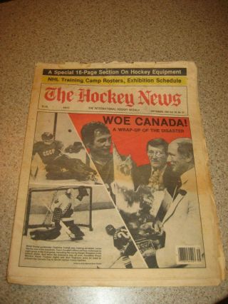 The Hockey News Newspaper 1981 Vladislav Tretiak Canada Cup Russia Wayne Gretzky