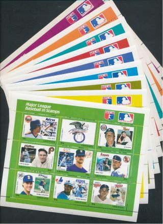 Major League Baseball In Stamps Series 1 (9 Sheets) B97