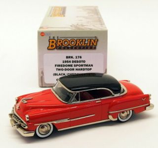 Brooklin Models 1/43 Scale Brk176 - 1954 Desoto Firedom 2 - Dr Hardtop - Black/red