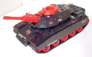 1985 Hasbro Battery Op Gi Joe Motorized Crimson Attack Tank Cat Black Red