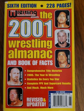 Pro Wrestling Illustrated Pwi Almanac 2001 Rock,  Goldberg,  Steiner,  Angle