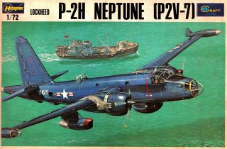 Hasegawa 1/72 Lockheed P - 2h Neptune (p2v - 7) Us Navy Vp Kit Js - 082:600 (1972)