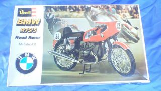 Bmw R75/5 Road Racer Motorcycle Model 1:8 Revell Made In Germany Rare H - 1597