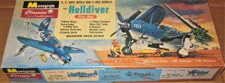 Mib 1999 Monogram 1960s Vintage Us Navy Sb2c Helldiver 1/48 Model Airplane Kit
