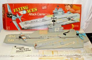 MATTEL FLYING ACES ATTACK CARRIER FLAGSHIP PLAY SET BOXED COMPLETE 2