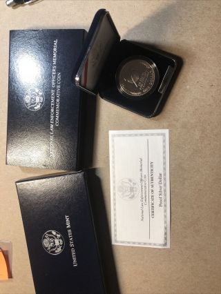 1997 P National Law Enforcement Memorial Proof Silver Dollar