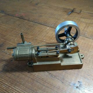 Small Brass Steam Engine Model As Found Unknown Maker & Has Pm Marking