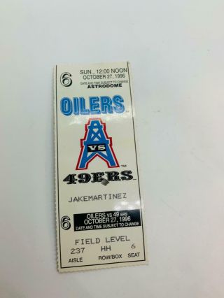 Houston Oilers Vs 49er 